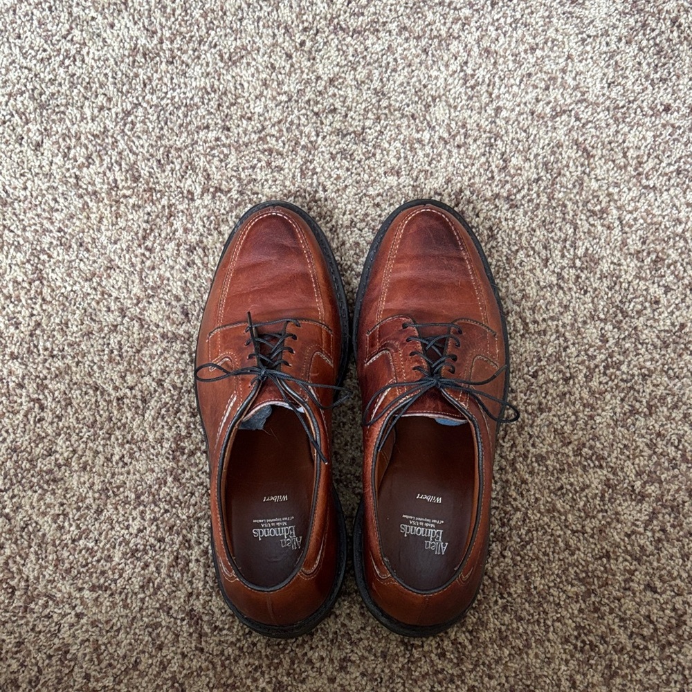 Allen Edmonds Chestnut Leather Oxfords, Size 11.5